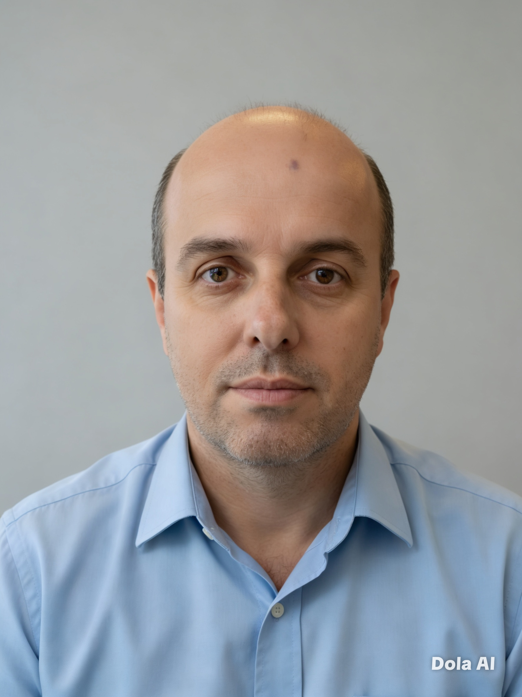 foto do ademir com camisa azul em ambiente de escritorio.